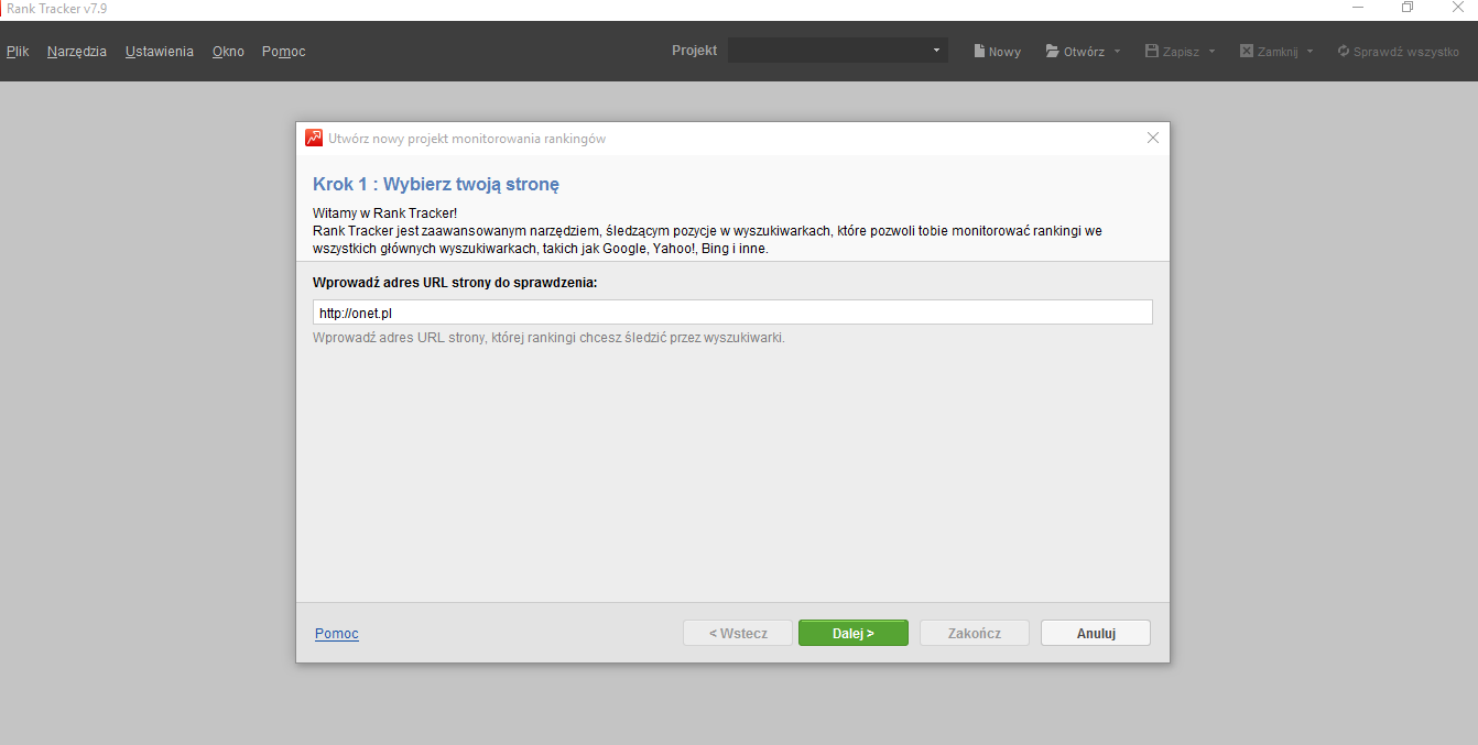rank traker zarzadzanie projektami
