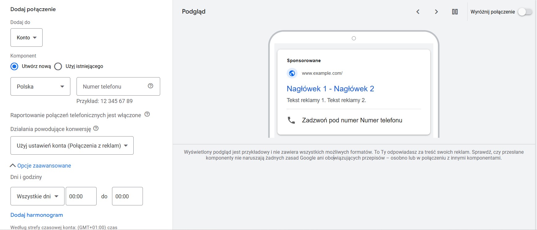 rozszerzenia połączeń