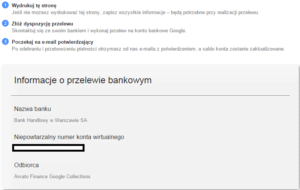 płatności przelewem bankowym