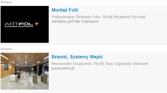 sieć reklamowa grafiki reklamy tekstowe
