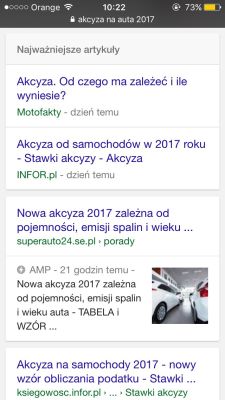 AMP HTML w SERP