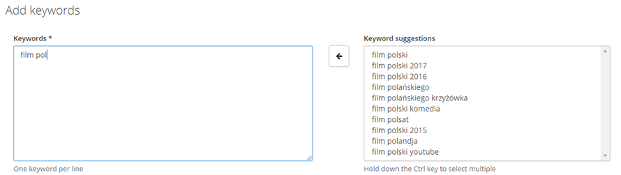 monitoring pozycji w Google AccuRanker słowa kluczowe
