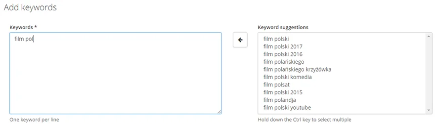 monitoring pozycji w Google AccuRanker słowa kluczowe