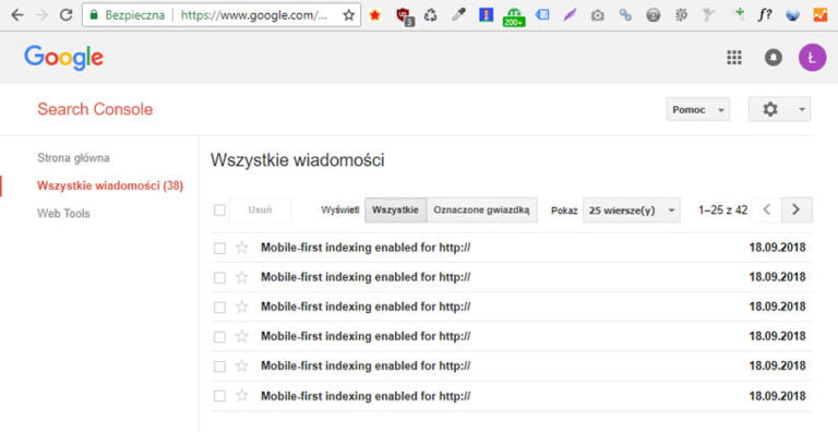 Kolejna faza powiadomień o „Mobile-first indexing”