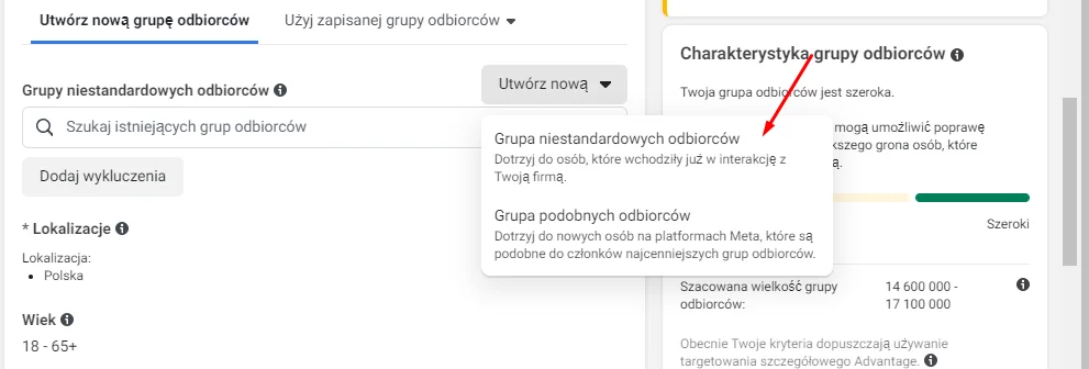 nowa grupa odbiorców