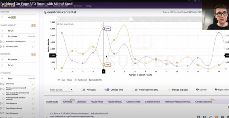 Surfer On-Page SEO Roast – relacja z webinaru Michała Suskiego