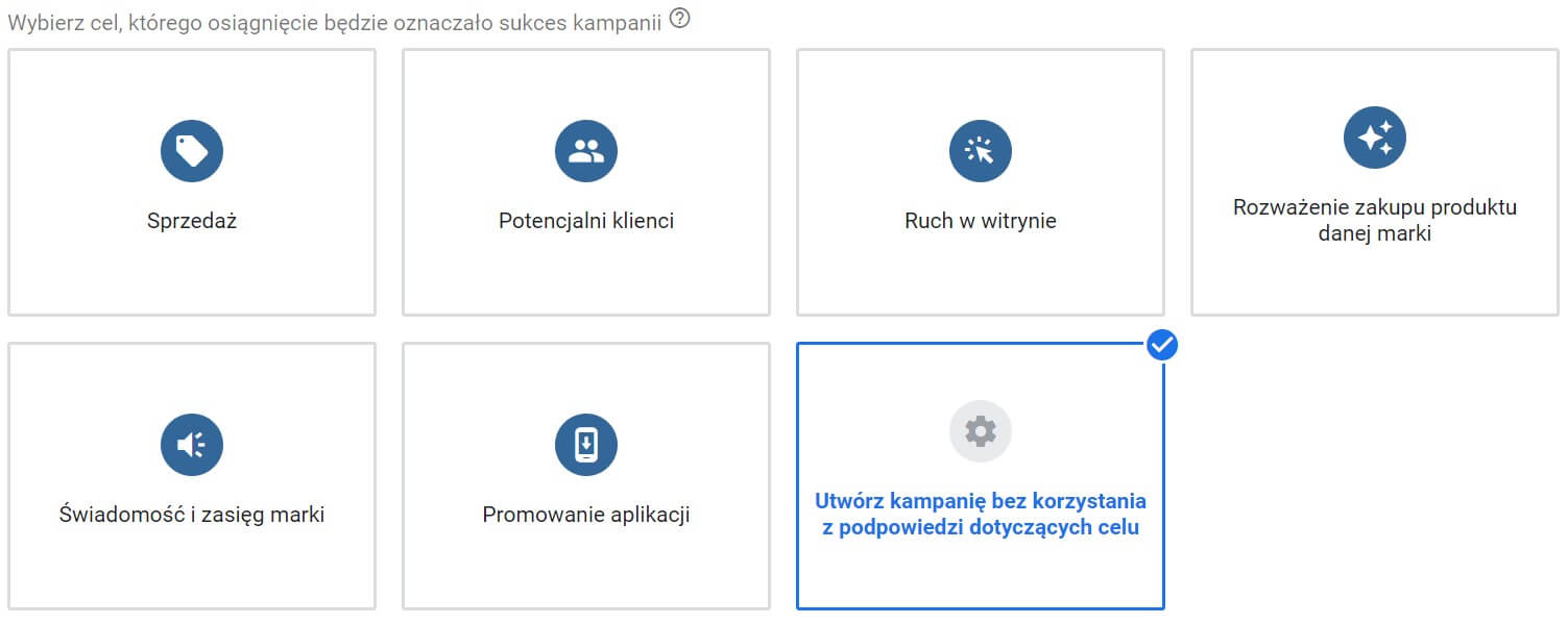 Podtypy kampanii wideo Google Ads