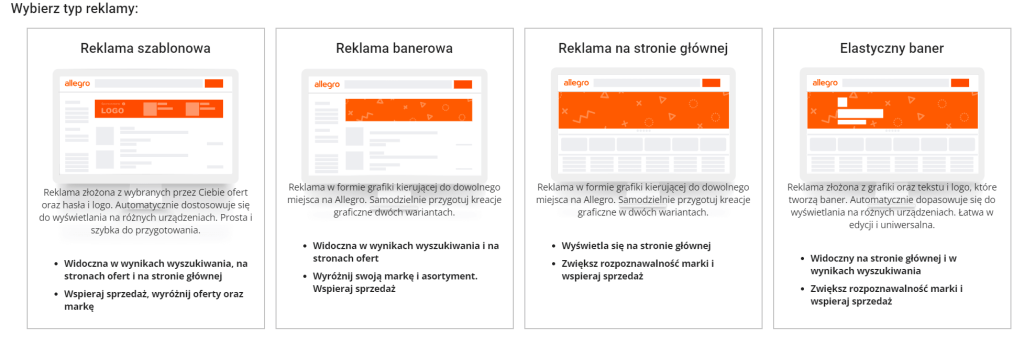 konfiguracja reklamy graficznej allegro