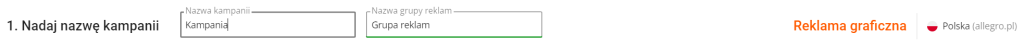 nazewnictwo kampanii allegro