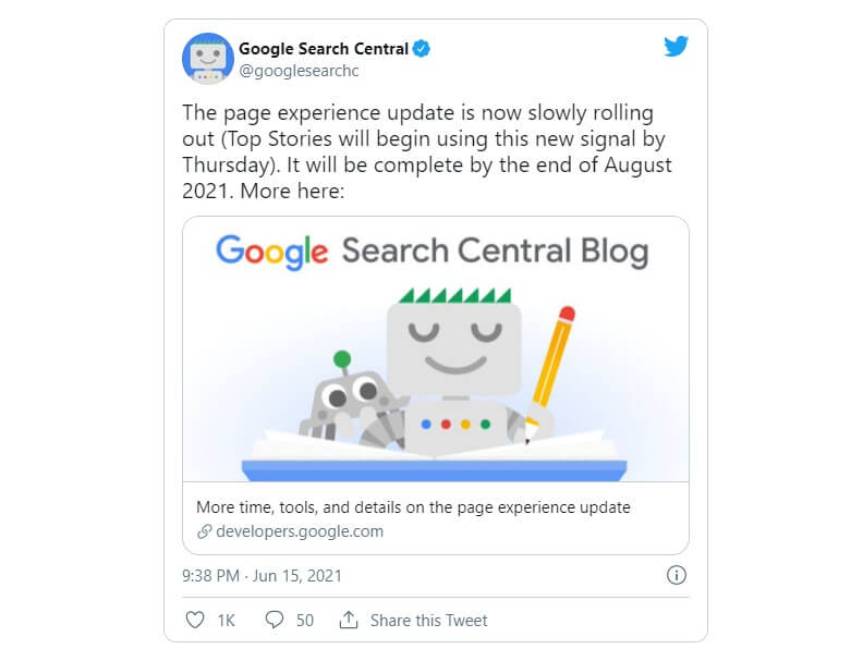 page experience update