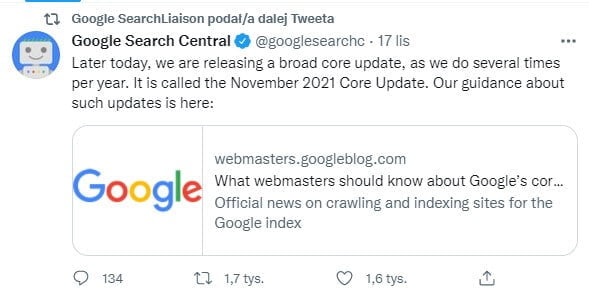 November 2021 Core Update
