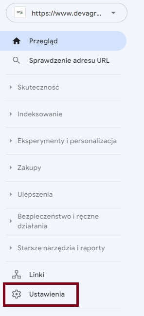 dostęp do google search console
