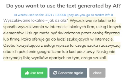 contadu generowanie treści