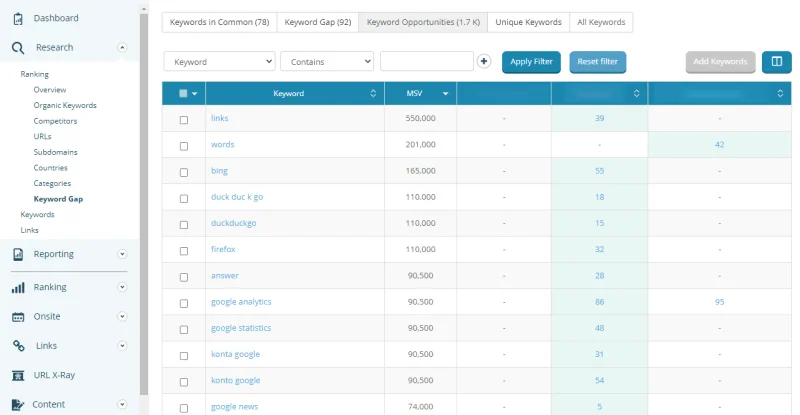 analiza konkurencji Dragon Metrics