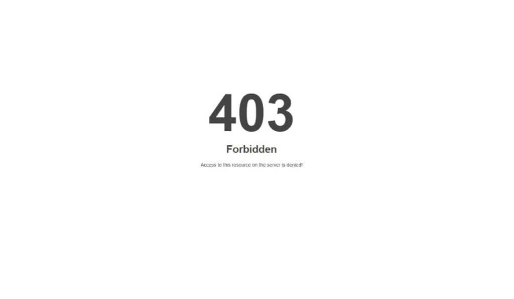 Error 403 Forbidden