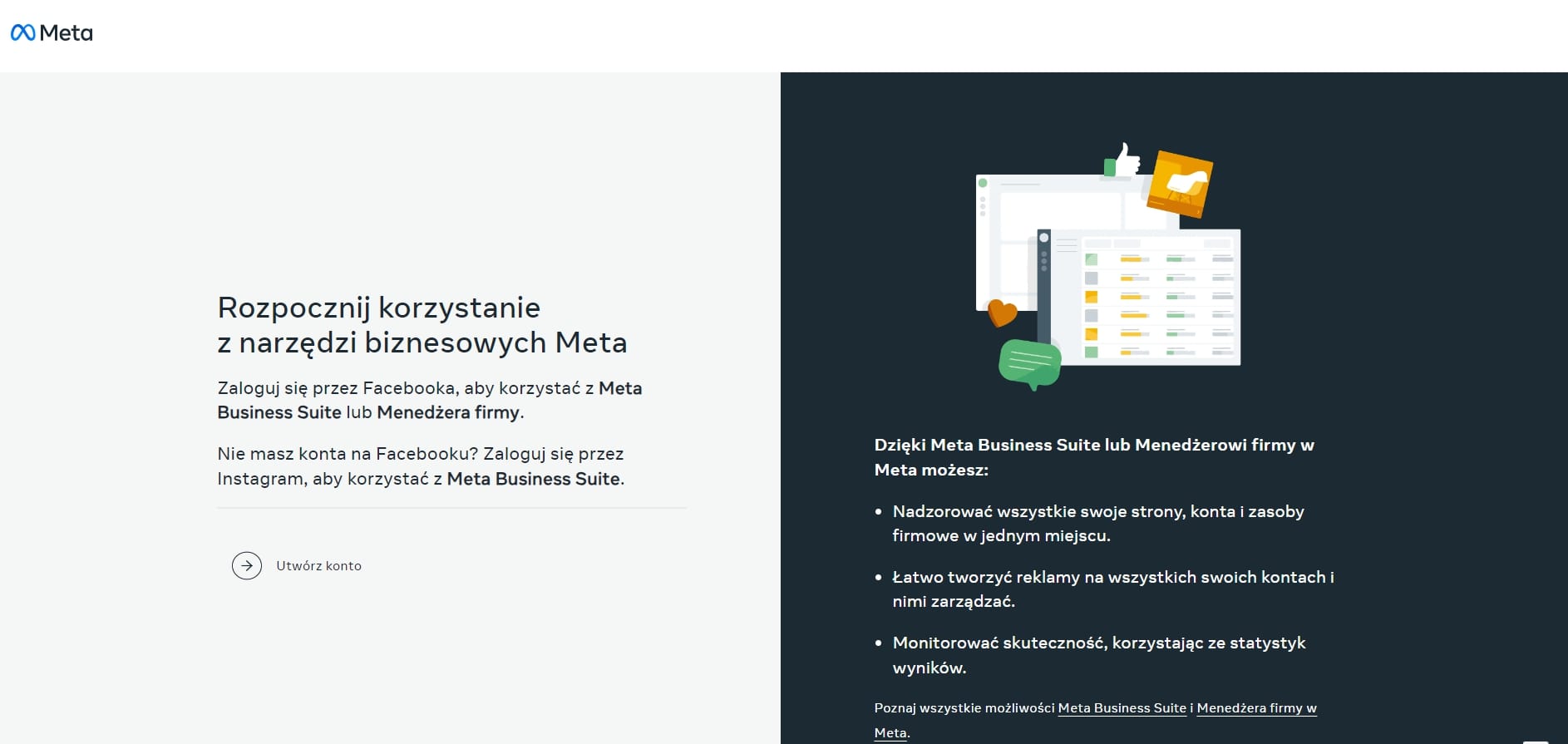 jak utworzyć konto business suite