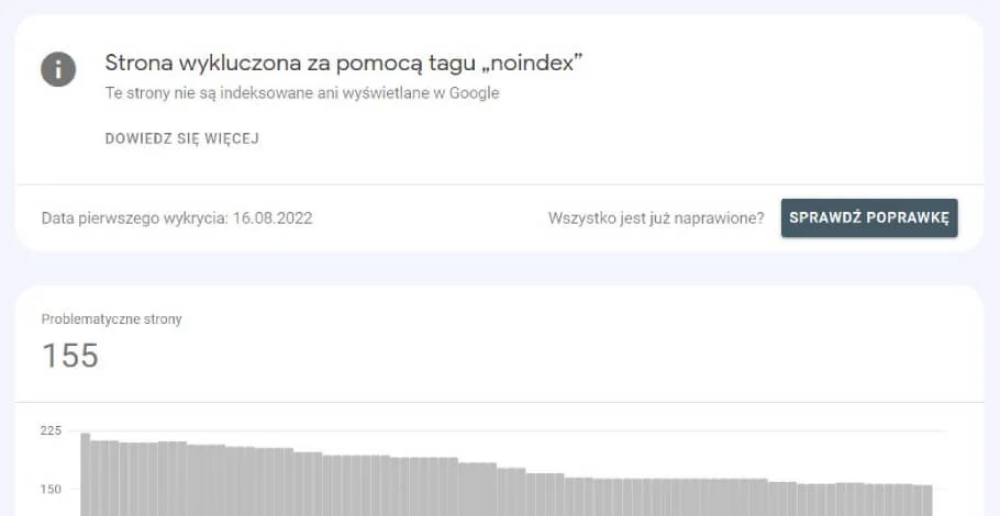 Co oznacza, że strona została wykluczona za pomocą tagu „noindex”?