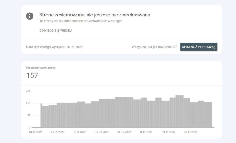 Strona zeskanowana, ale jeszcze nie zindeksowana – co oznacza ten komunikat?