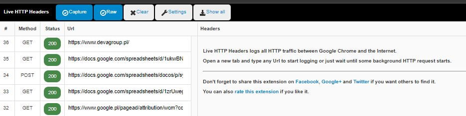 Live HTTP Headers