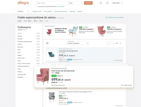 Załącznik 3 – oferty sponsorowane wyświetlane pomiędzy wynikami wyszukiwania