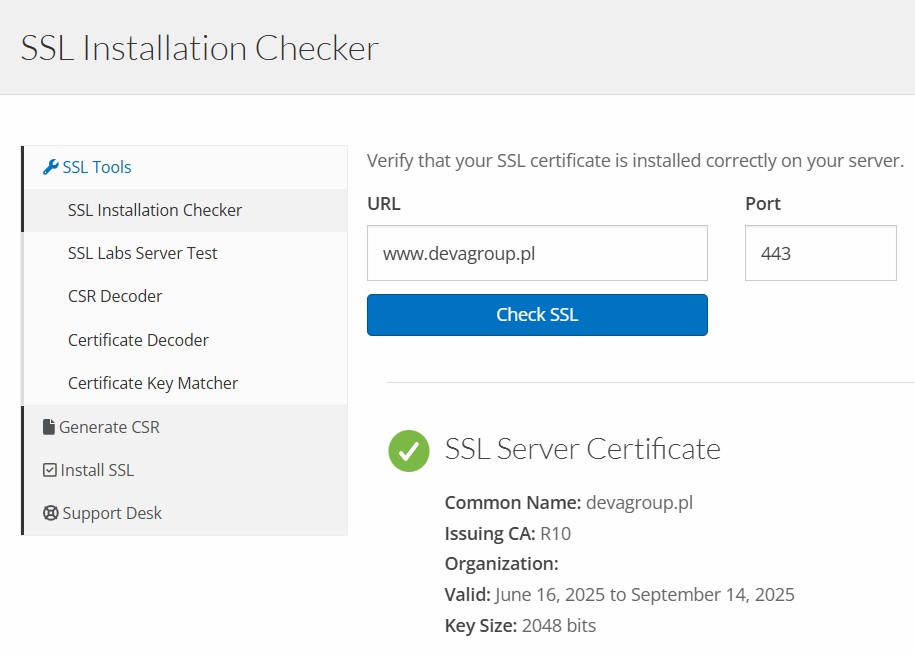 SSL checker deva
