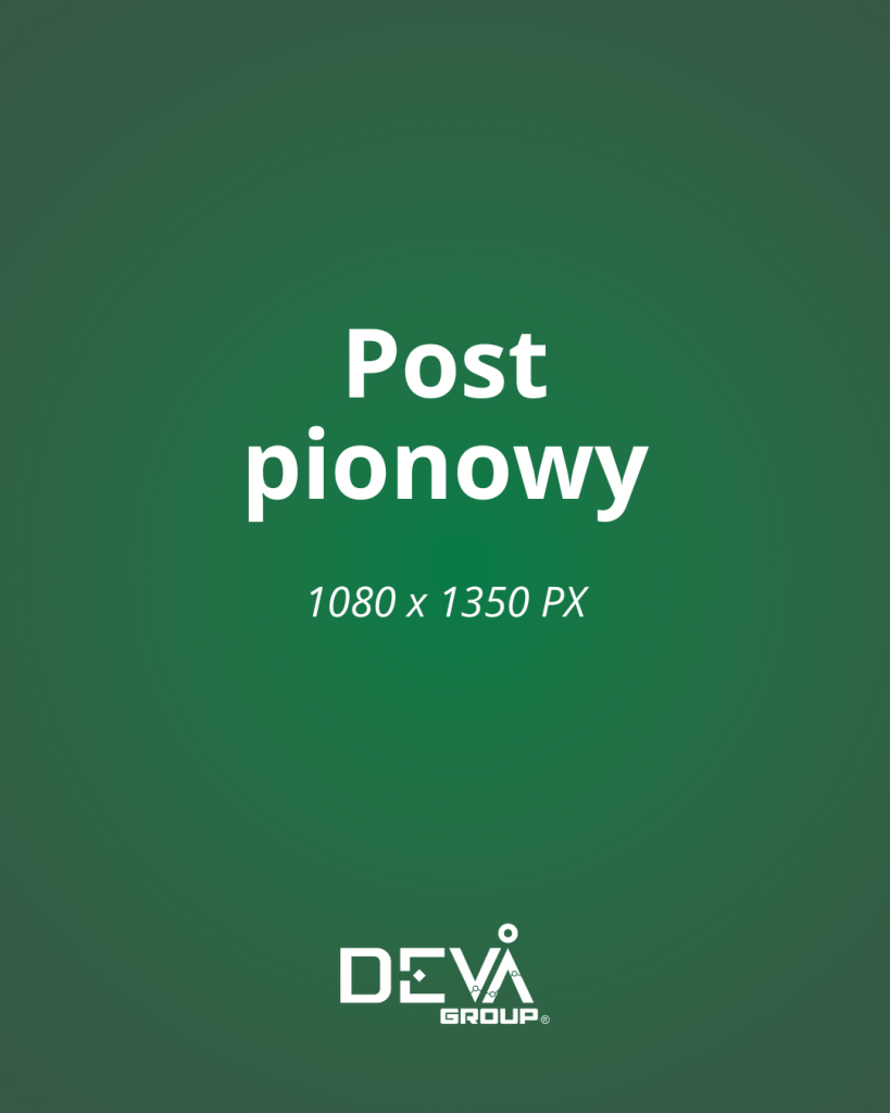 Wymiary posta pionowego