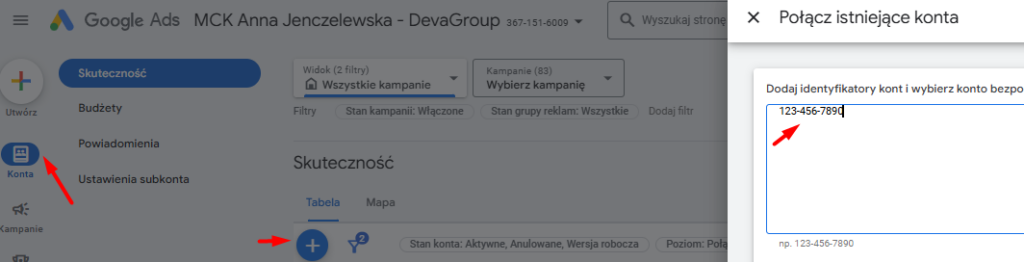 laczenie kont google ads