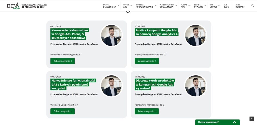 wystapienia prowadzacego