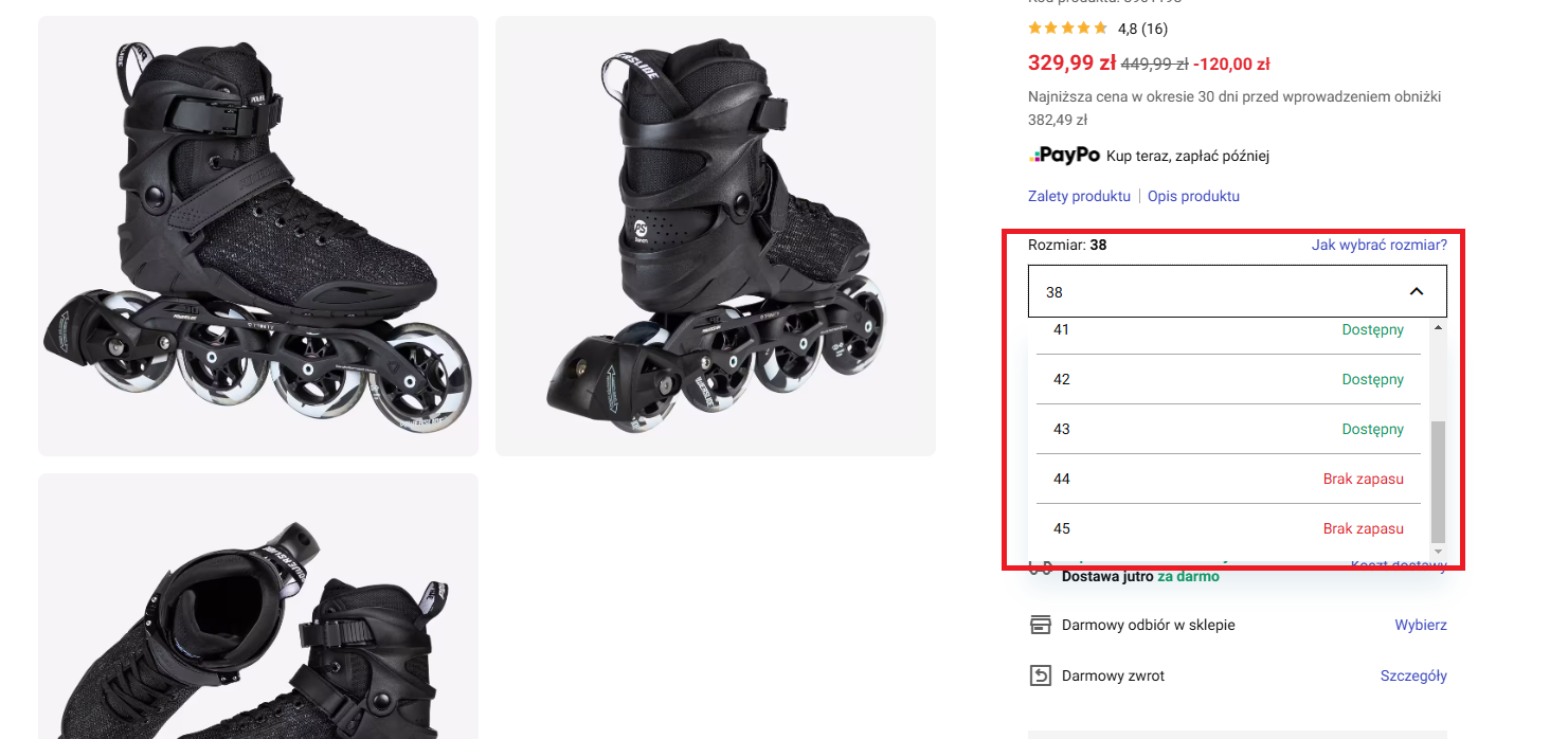 pisemna informacja o dostępności