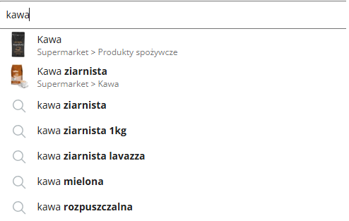 Dopasowanie końcówki szukanej frazy