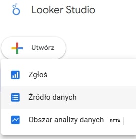 tworzenie zrodla danych looker