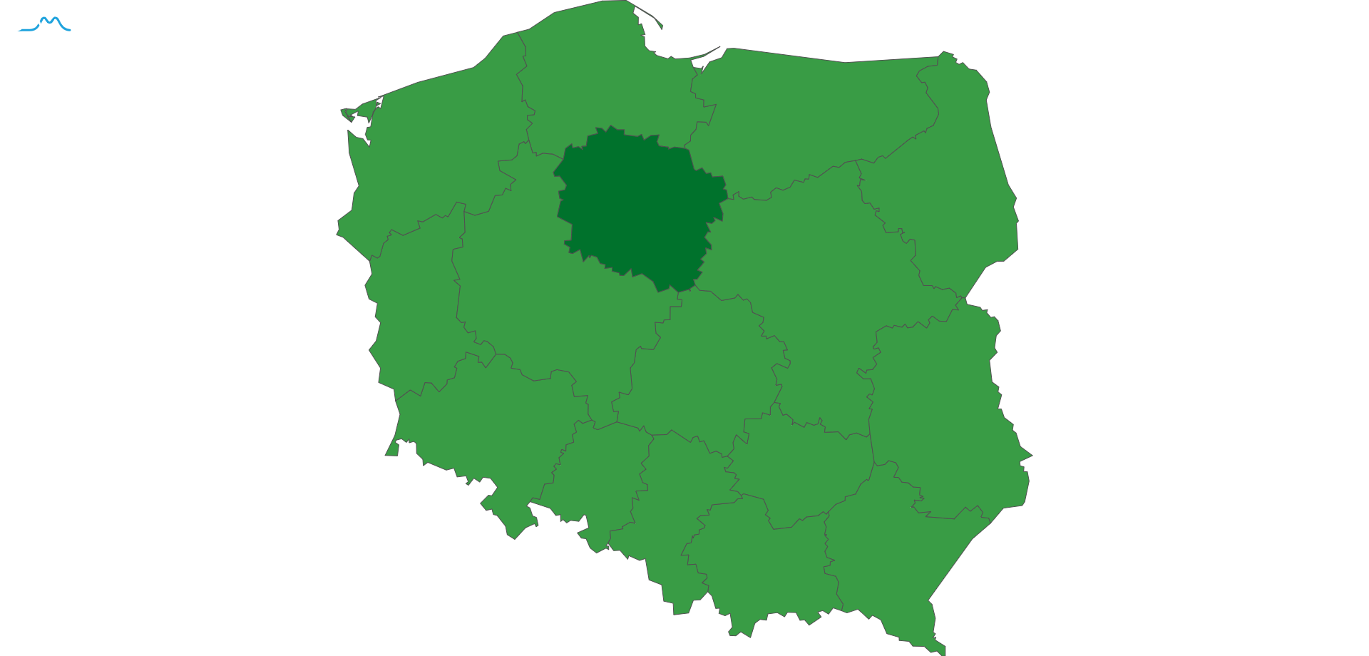 mapa wojewodztwo kujawsko pomorskie