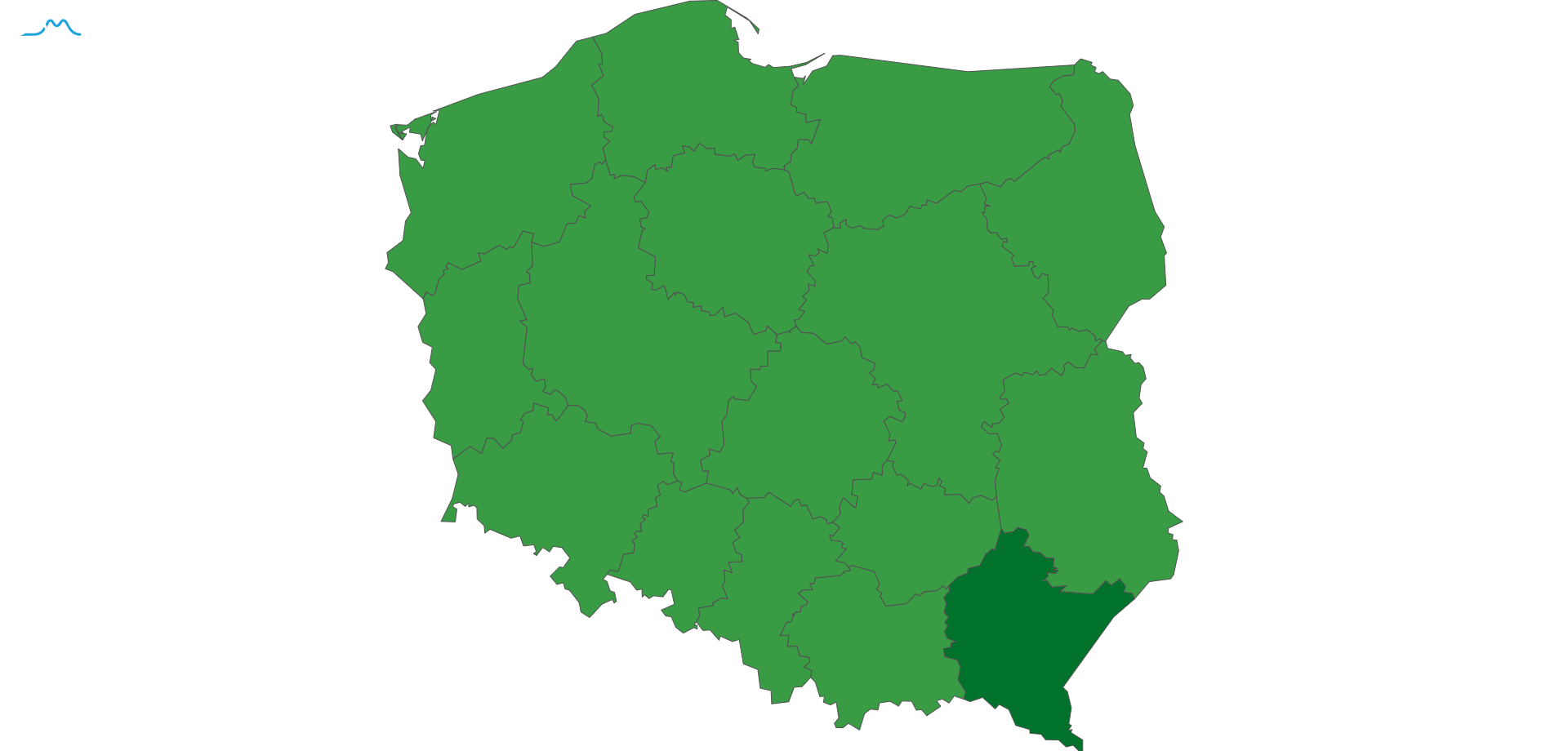 mapa wojewodztwo podkarpackie