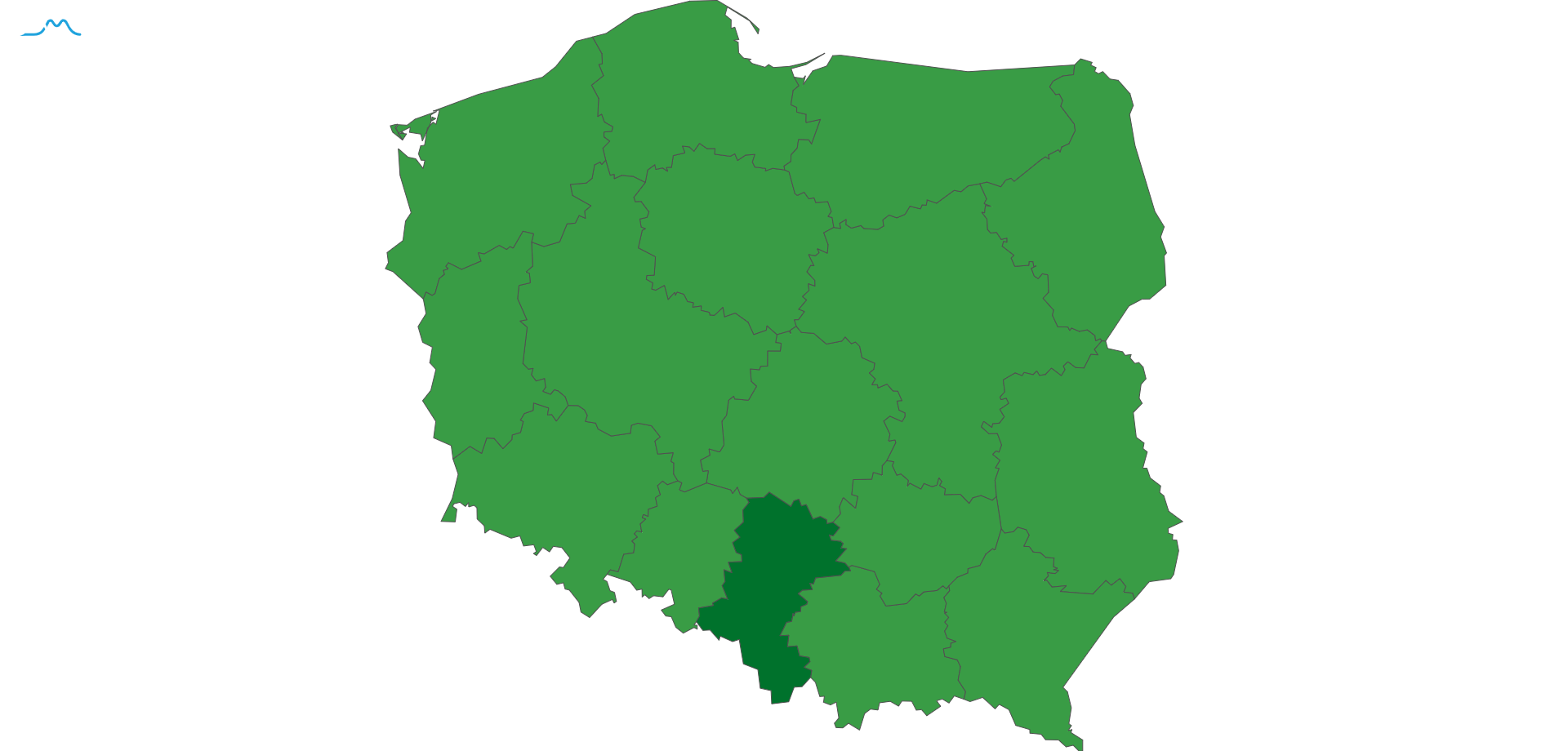 mapa wojewodztwo śląskie