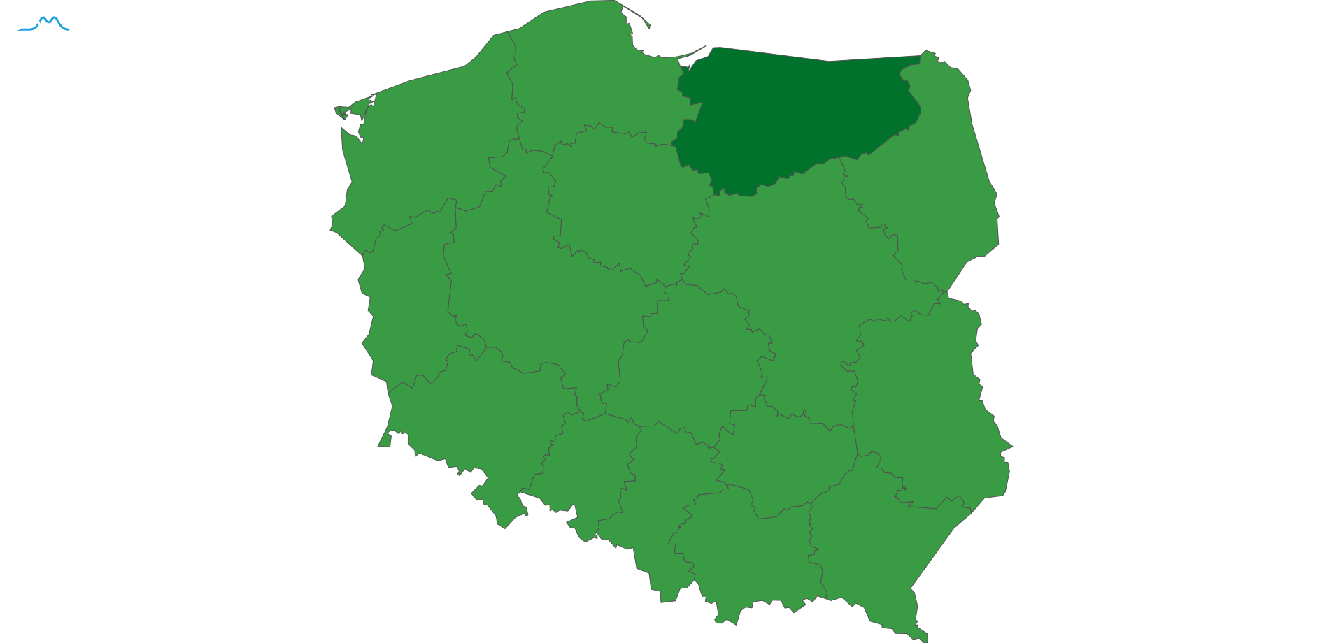mapa wojewodztwo warminsko-mazurskie