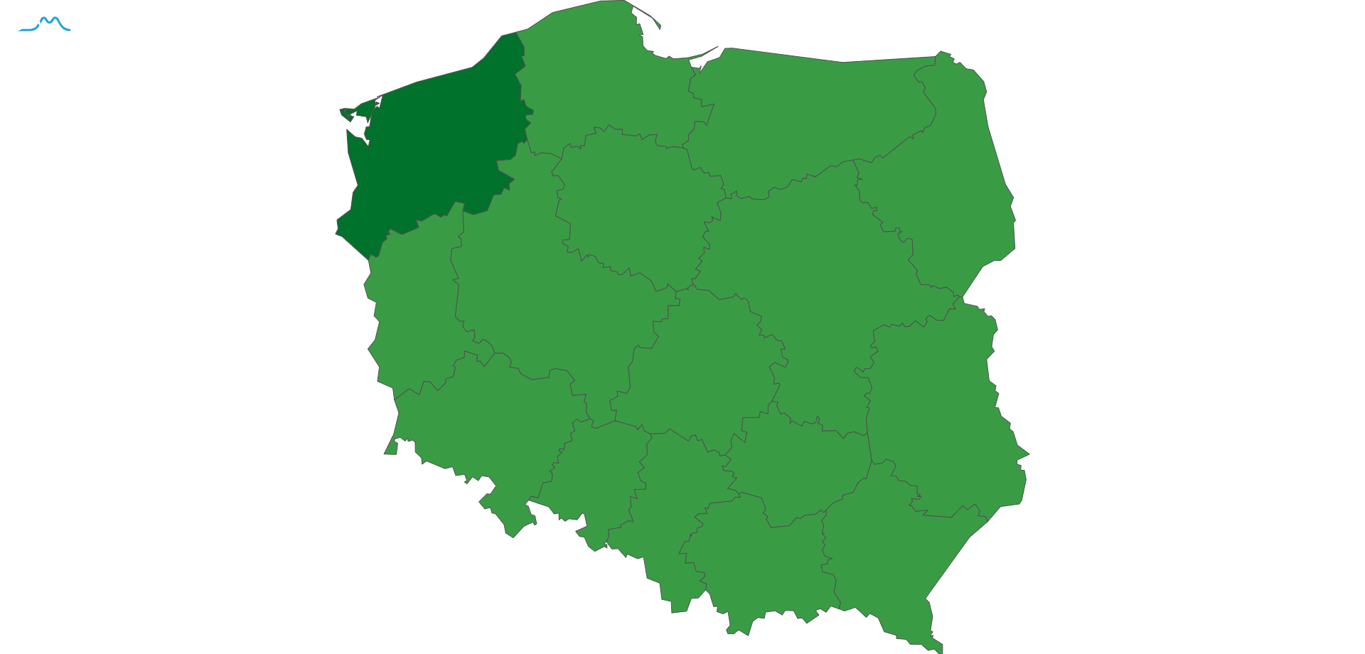 mapa wojewodztwo zachodniopomorskie