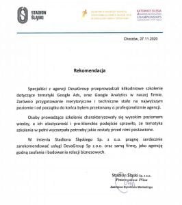 Referencja Stadion Śląski