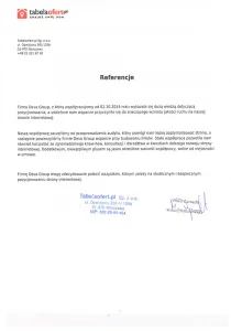 referencje tabela ofert