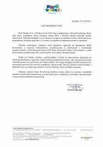 Refernecje Park Wodny Kraków