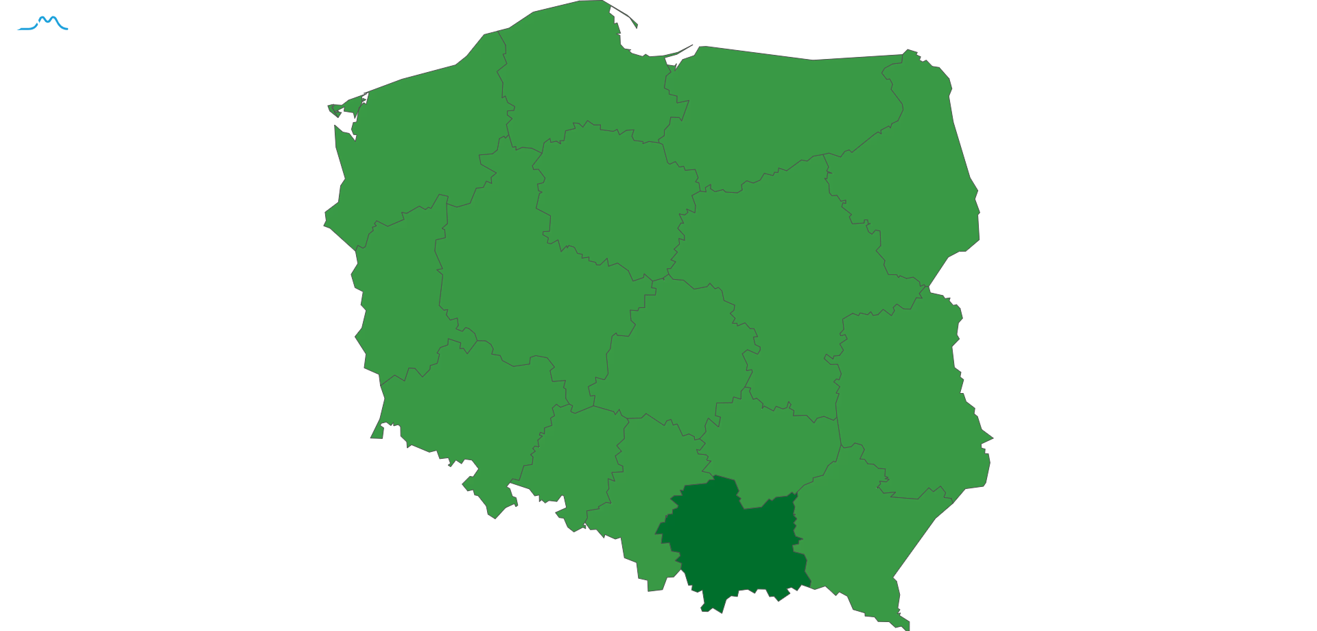 polska małopolskie mapa