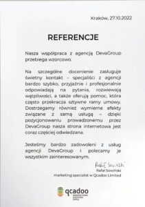 devagroup wyniki opinie referencje