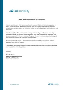Deva Group recommendation letter