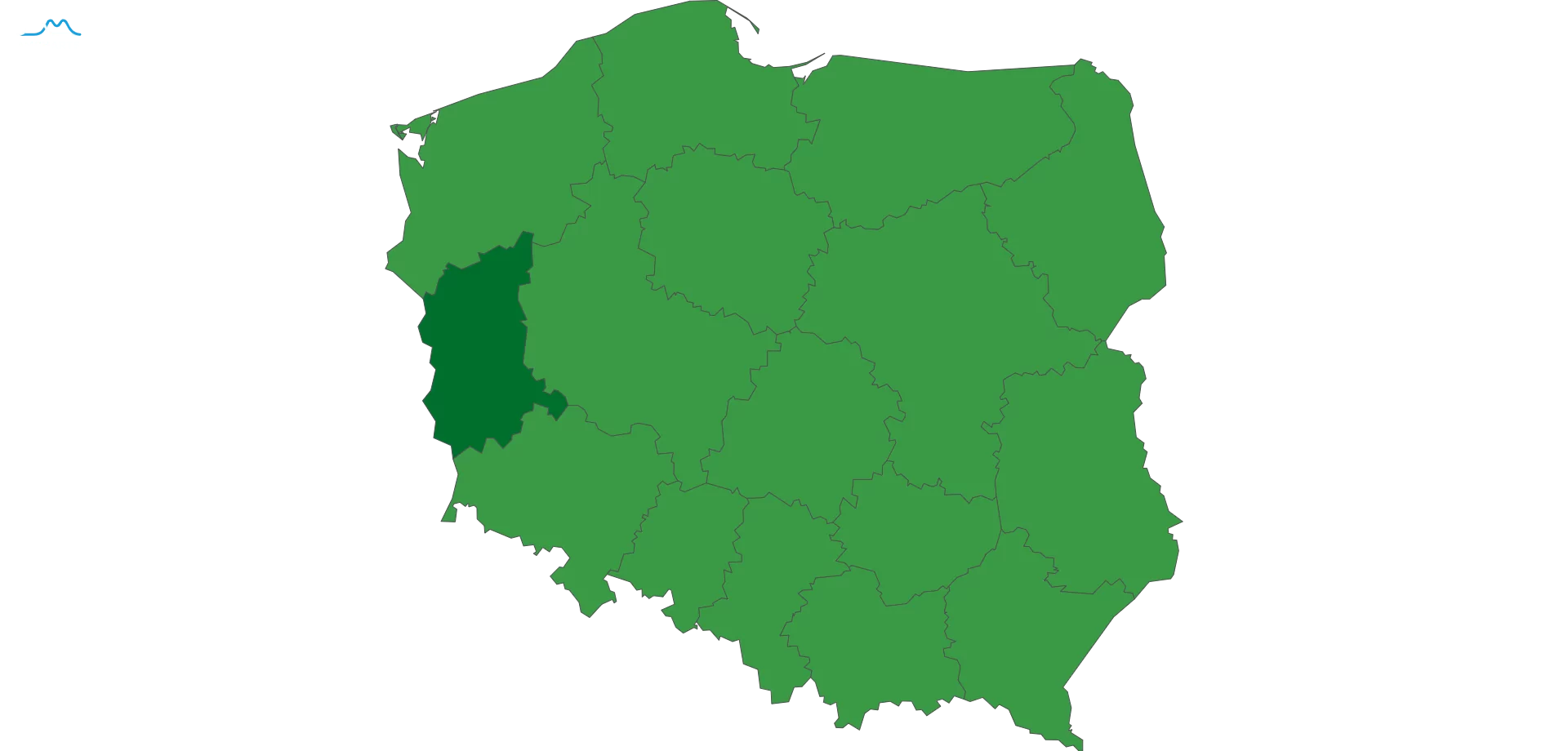 polska lubuskie mapa